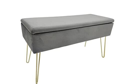 Banquette Scarlett avec rangement en velours