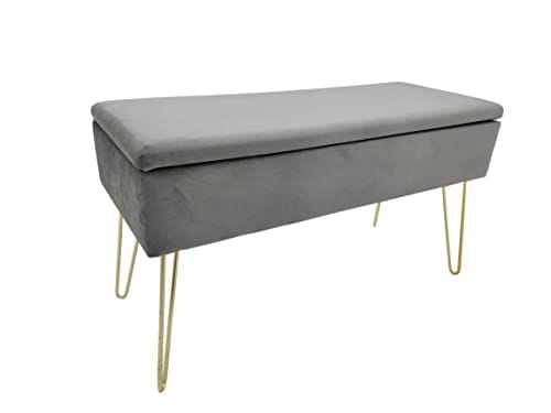 Banquette Scarlett avec rangement en velours