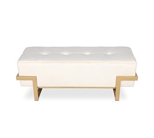 Banquette Selena en Velours Beige Banquette Selena en Velours Beige