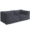 Canapé Modulable 2 Places Gris Foncé Canapé Modulable 2 Places Gris Foncé