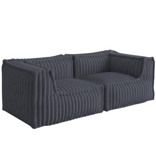 Canapé Modulable 2 Places Gris Foncé Canapé Modulable 2 Places Gris Foncé