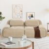 Canapé Modulable Moderne 2 Places Beige Canapé Modulable Moderne 2 Places Beige