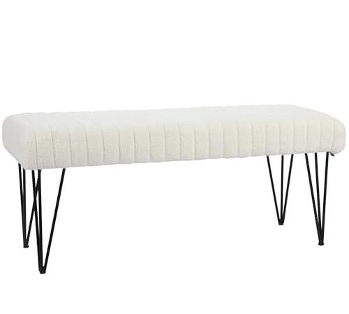 HOMCOM Banc Bout de Lit Moderne en Tissu HOMCOM Banc Bout de Lit Moderne en Tissu