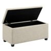 Ottomane Rectangulaire Beige avec Rangement Ottomane Rectangulaire Beige avec Rangement
