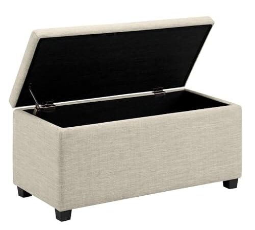 Ottomane Rectangulaire Beige avec Rangement