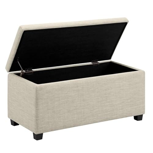 Ottomane Rectangulaire Beige avec Rangement Ottomane Rectangulaire Beige avec Rangement