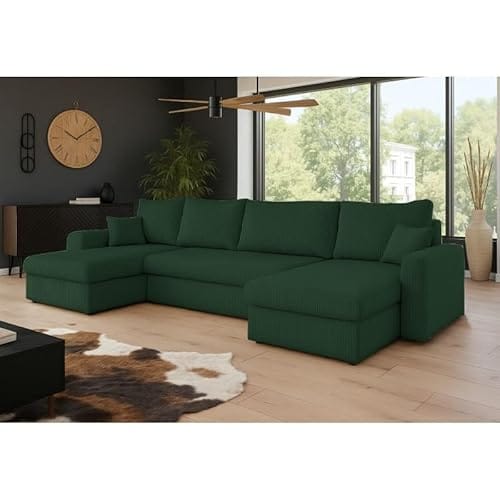 Canapé HELLIA U Convertible en Velours