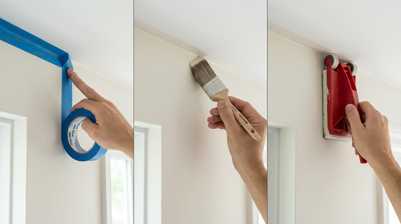 Les 3 méthodes pour peindre sans déborder sur le plafond