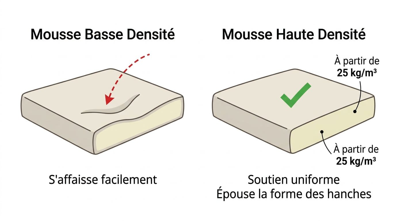 Coussin de chaise confortable en mousse haute densité