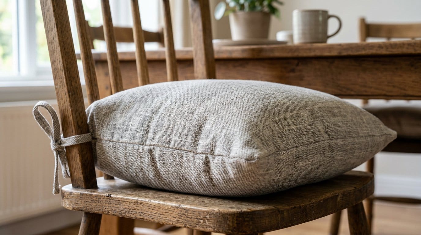 Coussin de chaise confortable en teintes neutres