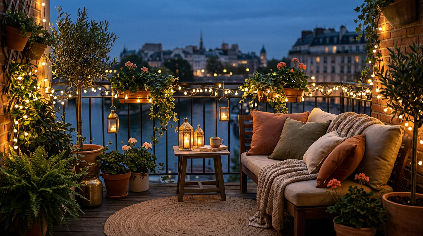 Décorer et créer une belle ambiance sur son balcon