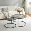 Ensemble de 2 Tables Basses Gigognes Ensemble de 2 Tables Basses Gigognes