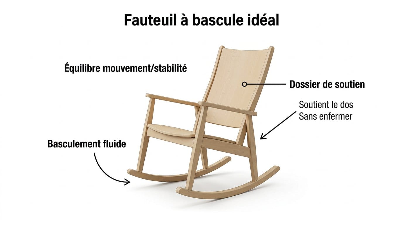 Fauteuil à bascule adapté à l'intérieur Fauteuil à bascule adapté à l'intérieur