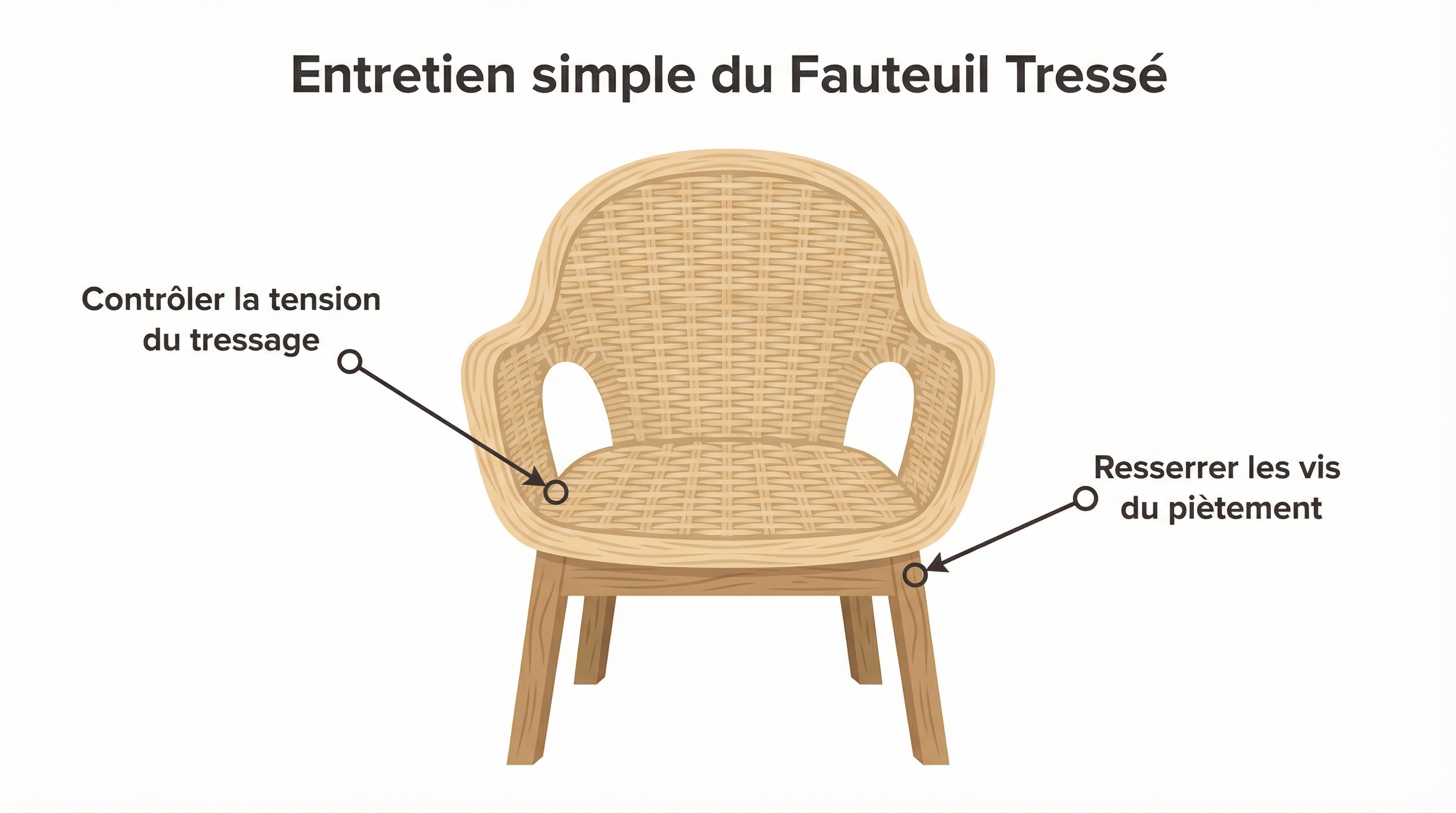 Intégration parfaite d'un fauteuil tressé dans un salon Fauteuil tressé élégant s'intégrant parfaitement dans un salon lumineux.