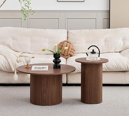 Lot de 2 Tables Basses Rondes GrandCA Lot de 2 Tables Basses Rondes GrandCA