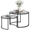 Lot de 2 Tables Basses Rondes Modernes Lot de 2 Tables Basses Rondes Modernes