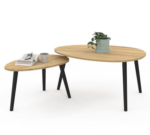 Lot de 2 Tables Bassistes Gigognes Gaia Lot de 2 Tables Bassistes Gigognes Gaia