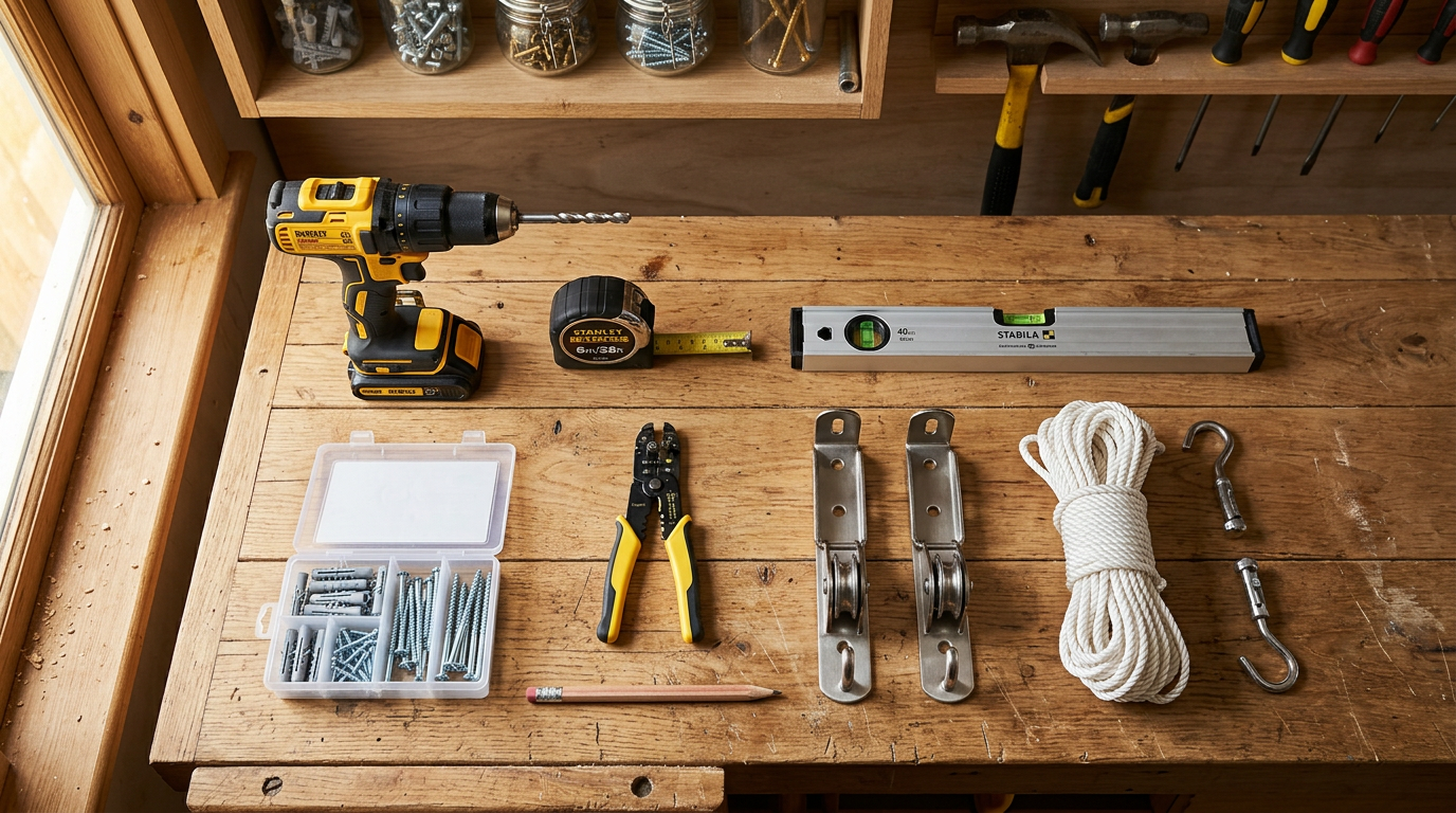 Les outils nécessaires avant de commencer à poser un tendeur