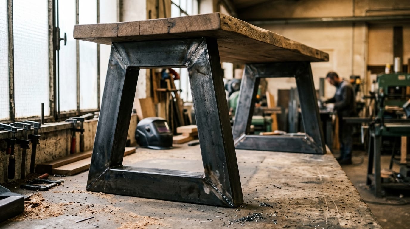 Pieds de meubles en métal noir design