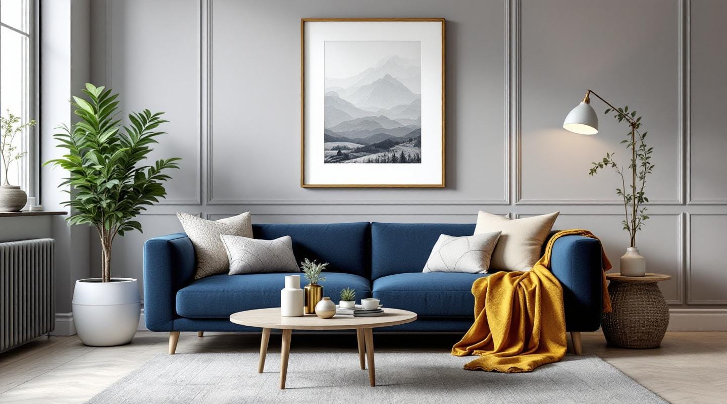 Règles d'équilibre pour associer le gris et le bleu Règles d'équilibre pour associer le gris et le bleu