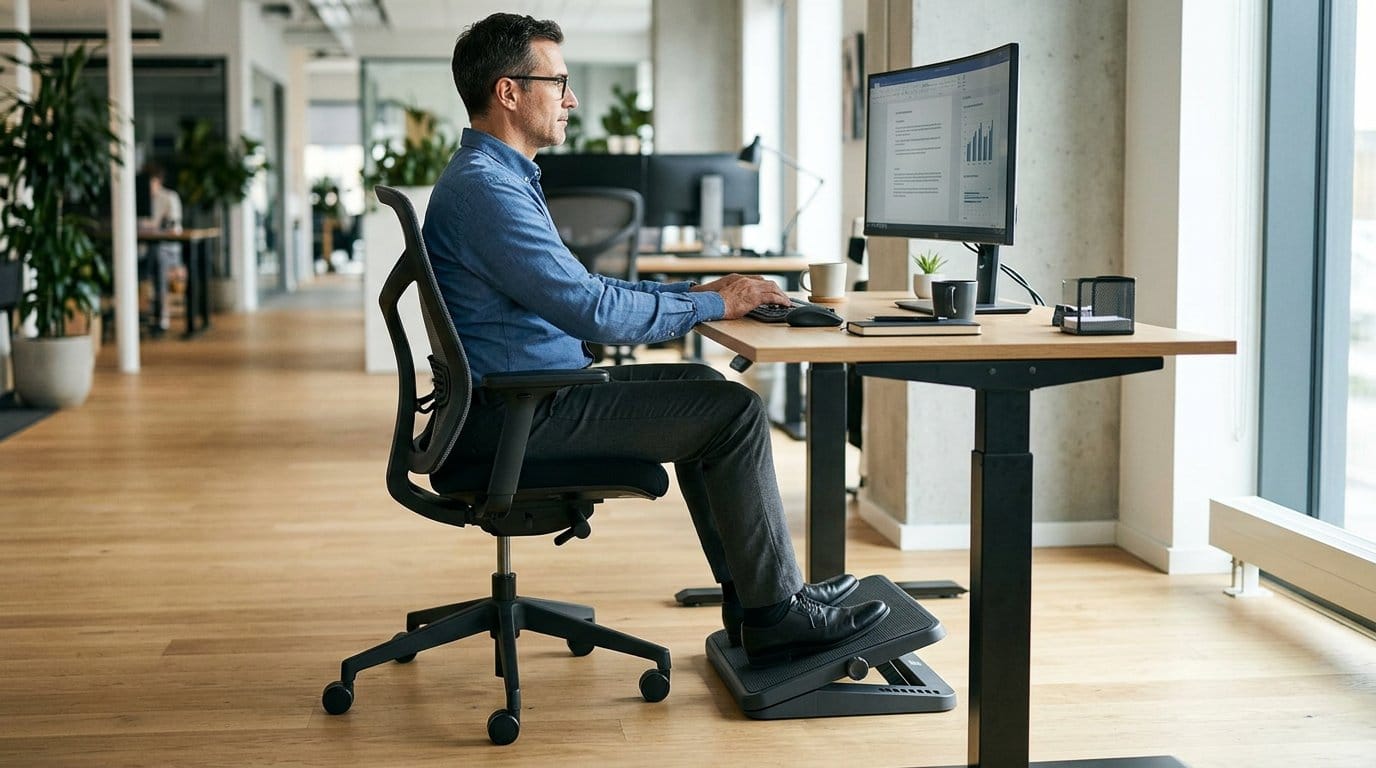Repose-pied de bureau pour améliorer la posture