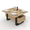 Table Basse Convertible Phoenix en Bois Table Basse Convertible Phoenix en Bois