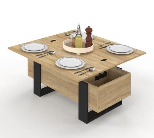 Table Basse Convertible Phoenix en Bois Table Basse Convertible Phoenix en Bois