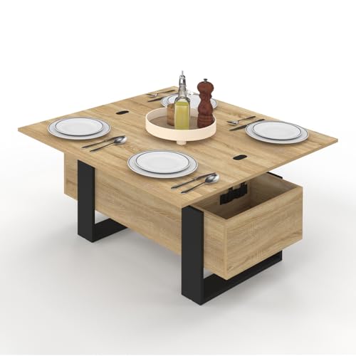 Table Basse Convertible Phoenix en Bois Table Basse Convertible Phoenix en Bois