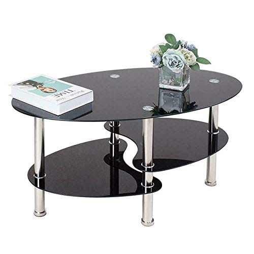 Table Basse en Verre et Métal Élégante Table Basse en Verre et Métal Élégante