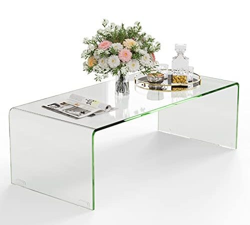 Table Basse en Verre Trempé Moderne Table Basse en Verre Trempé Moderne