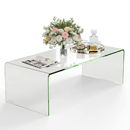 Table Basse en Verre Trempé Moderne Table Basse en Verre Trempé Moderne