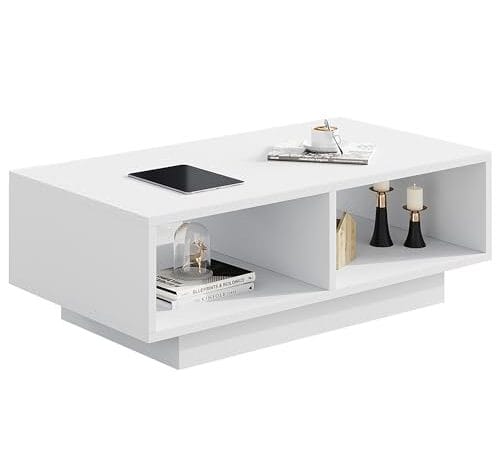 Table Basse Moderne en Bois Blanc Table Basse Moderne en Bois Blanc