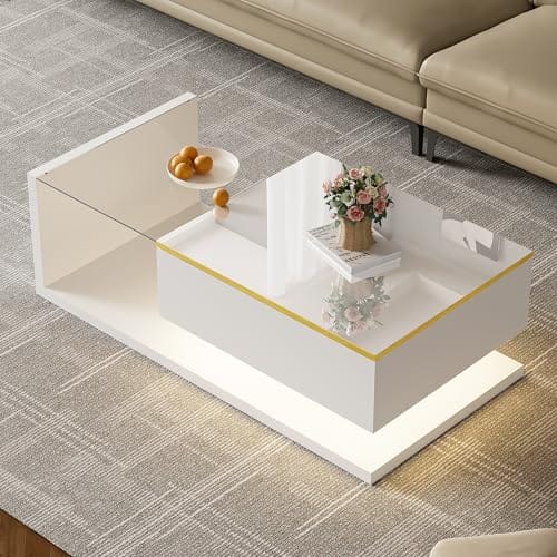 Table Basse Moderne à LED pour Salon Table Basse Moderne à LED pour Salon