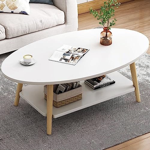 Table Basse Ovale Moderne en Bois Table Basse Ovale Moderne en Bois