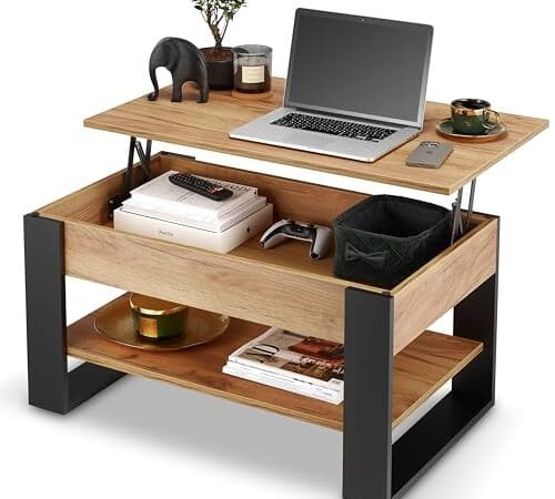 Table Basse Relevable avec Rangement Table Basse Relevable avec Rangement