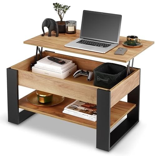 Table Basse Relevable avec Rangement Table Basse Relevable avec Rangement