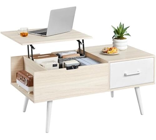 Table Basse Relevable avec Tiroirs Table Basse Relevable avec Tiroirs
