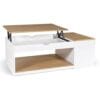 Table Basse Relevable Elea en Bois Blanc Table Basse Relevable Elea en Bois Blanc