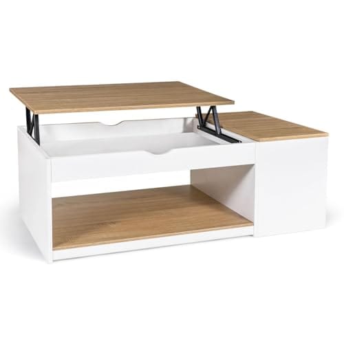 Table Basse Relevable Elea en Bois Blanc Table Basse Relevable Elea en Bois Blanc