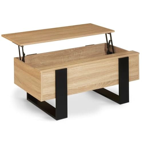 Table Basse Relevable Phoenix Bois et Noir Table Basse Relevable Phoenix Bois et Noir
