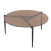 Table Basse Ronde en Verre Trempé Table Basse Ronde en Verre Trempé