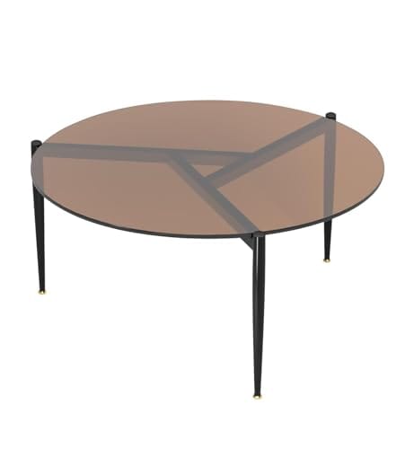 Table Basse Ronde en Verre Trempé