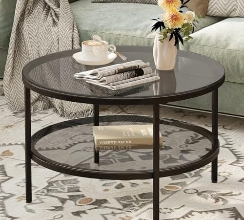 Table basse ronde en verre Yusong Table basse ronde en verre Yusong