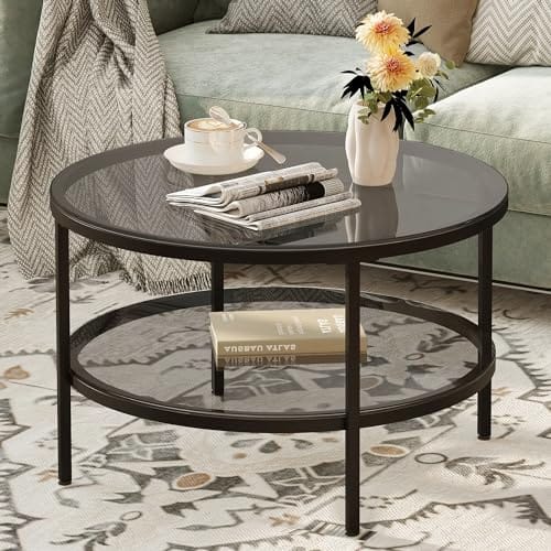 Table basse ronde en verre Yusong Table basse ronde en verre Yusong
