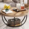 Table Basse Ronde Moderne à 2 Niveaux Table Basse Ronde Moderne à 2 Niveaux