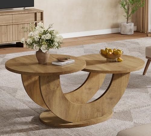 Table Basse Ronde Moderne de 46 pouces Table Basse Ronde Moderne de 46 pouces