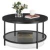 Table Basse VASAGLE en Verre Trempé