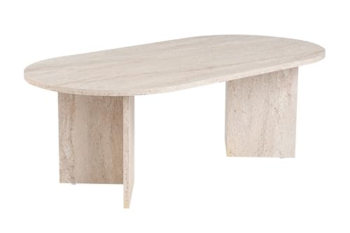 Table à café Élégante en Travertine Table à café Élégante en Travertine