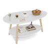 Table de Thé en Bois Massif Blanche