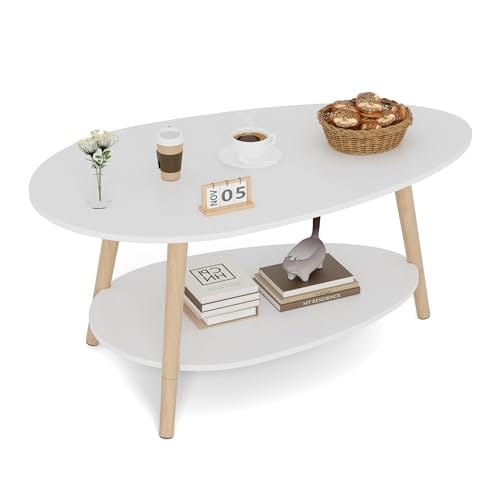 Table de Thé en Bois Massif Blanche